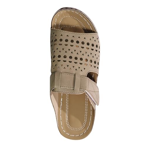 �T���_�� ���f�B�[�X ���� �����₷�� �X�|�[�c ������� �B�ۓ��������[�h�O�����ăX���[�v�t���傫���T�C�Y�B�t�@�b�V�����X���b�p �i �c�{ (Khaki, 43) �I�t�B�X �� Sandals For Women ���Ȃ� ���񂾂� Womens San