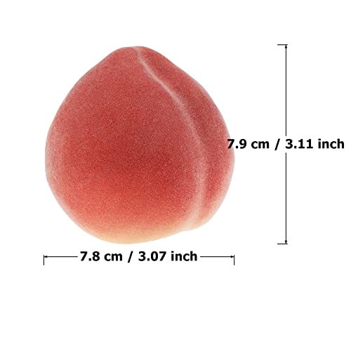 Gresorth 6Pcs High Grade Fake Peach Decoration Artificial Realistic Fruit Simulation For Home Party Holiday Festival Christmas Display #TOP2