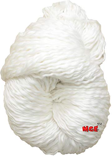 Image of M.G ENTERPRISE Sumo Knitting Chunky Yarn Thick Wool, White 500 gm Best Used with Knitting Needles, Crochet Needles Wool Roving Yarn for Knitting. by M.G ENTERPRISE