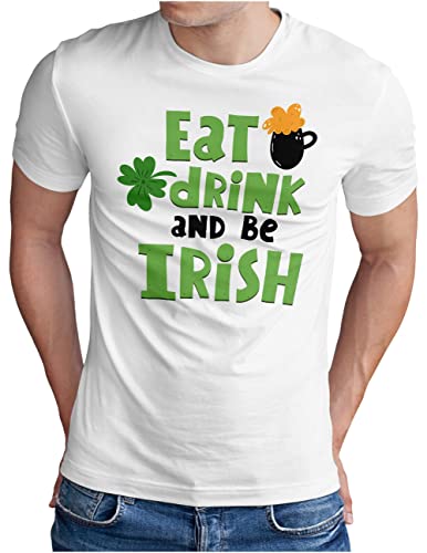 T-shirt St Patrick's Day homme blanc pour vos soirées de fête au pub