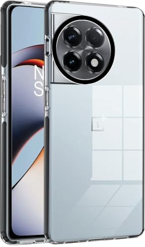 Image of A rtistque Ultra Stylish Back Cover Case for OnePlus 11R 5G | Premium Shockproof TPU | Transparent | Stylish Protective Design | OnePlus 11R Back Cover - Black