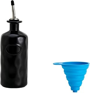 Botella de cerámica para condimentos de salsa de soja, olla japonesa de almacenamiento de aceite doméstico, color negro