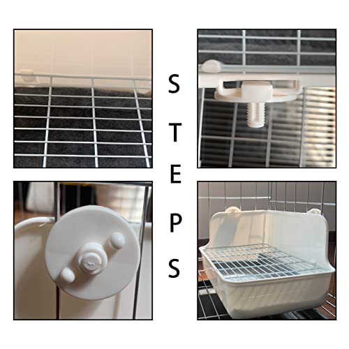 MUYG 11 peças de caixa de areia de coelho para banheiro, areia de canto de coelho, grade quadrada de