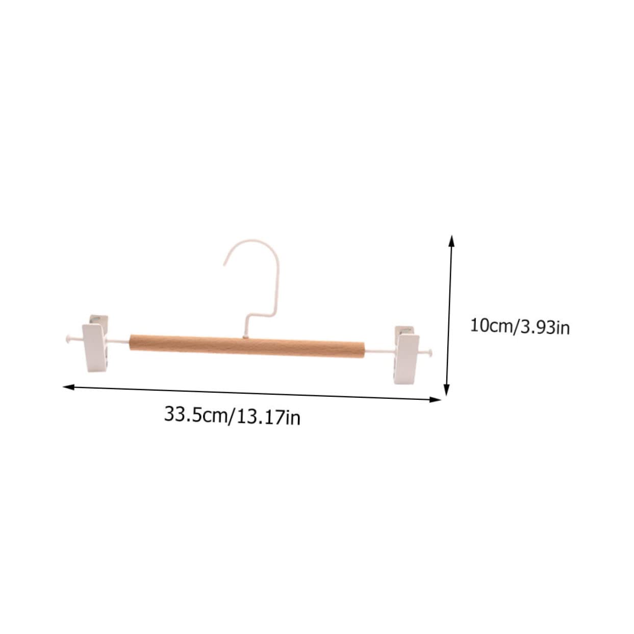 MUSISALY 5Pcs Pants Rack with Wrought Iron Clothing Hanger Non Slip Trouser Hanger for Wardrobe Space Saving Design