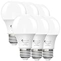 evelor 6-Pack A19 LED Light Bulbs,60 Watt Equivalent Soft White 2700K with E26 Base,Efficient 9W,800 Lumens Non-Dimmable Warm White LED Bulbs,15000 Hours, Ideal for Bedroom Living Room
