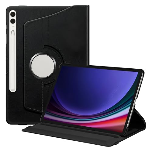 Image of ProElite Cover for Galaxy Tab S9 FE+ /S9+ /S10+ 12.4 inch Case Cover, 360 Rotatable Smart Flip Case Cover for Galaxy Tab S9 FE Plus /S9 Plus /S10 Plus 12.4 inch Tablet, Black