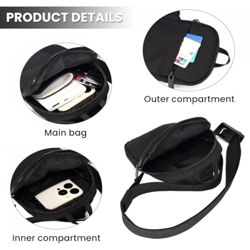 Image of GUSTAVE Sling Bag for Men And Women, Small Crossbody Bags for Men Oxford Cloth Waterproof Lightweight Side Bag Shoulder Bag Men for Outdoors Traveling Casual