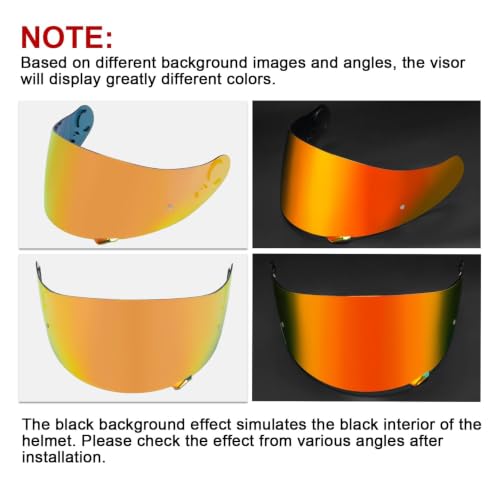 Image of PSLER Shatterproof Helmet Visor for GT Air GT Air 2 Neotec-1,Deep Red | Impact-Resistant ,UV400 Protection, Motorcycle Tinted Face Shield Replacement for GT Air GT Air 2 Neotec-1 CNS-1 TC-5 TC-9