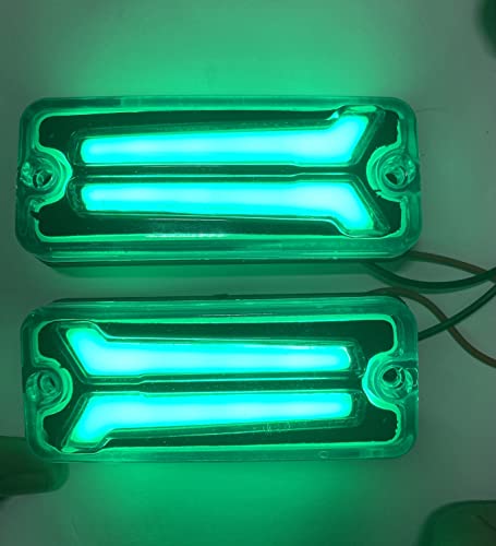 Image of AUTO MT 2PC CAR LED Light Side Panel Indicator for All VEHICHLE Maruti Maruti 800 Alto Van Bus Truck Maruti Gypsy King (2PC GREEN HOCKEY SIDE Indicator)