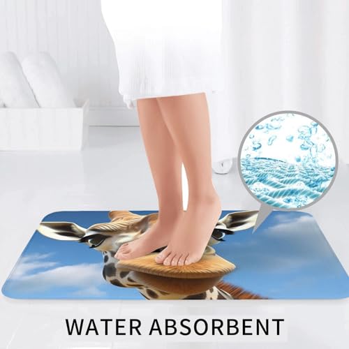 Tapis de bain antidérapant en microfibre absorbant noir forme U WC - 8