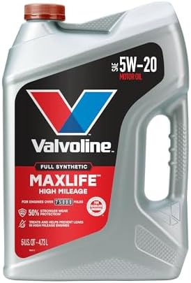 Valvoline MaxLife High Mileage Full Synthetic 5W-20 Motor Oil 5 Quart