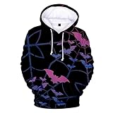 Men's Halloween Pumpkin 3D Hoodie Pumpkin Holiday Long Sleeve Sweater Sweatshirt Long Sleeve Pullover Top with Pocket Purple #4 3X-Large