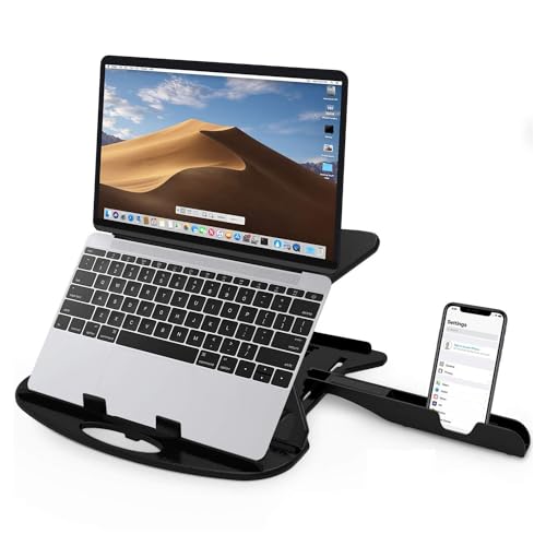 Image of Adjustable Laptop Stand Patented Riser. with Portable Mobile Stand