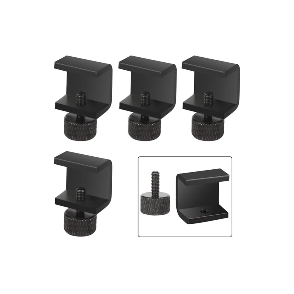 Platform Clamped Glass Plate Hot Bed Fixing Clip Adjustable Fixing Clip Spring Gasket Fit for 3D Printer Accessories(Black 4pcs)