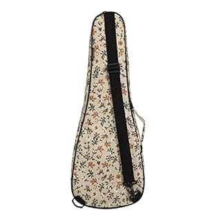 WAGON CASE Housse pour Ukulélé Etanche Motifs Fleurs Etui Souple Résistant 0.5 mm Rembourrage avec Sangle Ajustable et… - Les Beatles, Paul McCartney, John Lennon, RIngo Starr, George Harrison WAGON CASE Housse pour Ukulélé Etanche Motifs Fleurs Etui Souple Résistant 0.5 mm Rembourrage avec Sangle Ajustable et… – Image 2