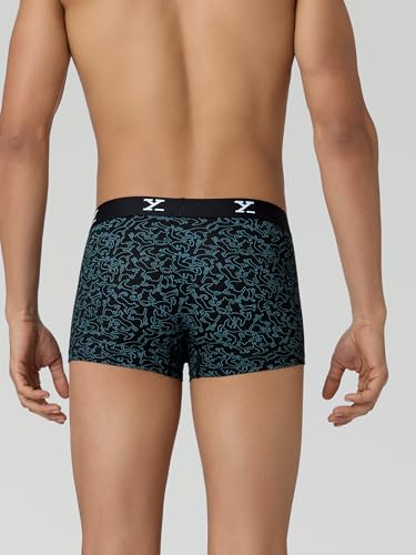 Image of XYXX Men's CloudSoft Modal Printed Trunks| Snug Fit, 4-Way Stretch & No-Marks Waistband Underwear for Man