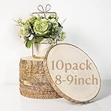 10 Pcs Large Wood Slices for...