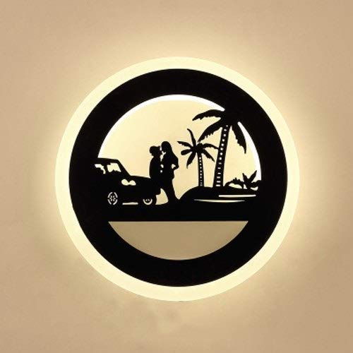Preisvergleich Produktbild 12W LED Wandleuchte Kreative Strandliebhaber Acryl Wandleuchte Wandleuchte Innen Wohnzimmer Schlafzimmer Treppen Gang Korridor Wandlaterne Leuchte - Warmes Licht