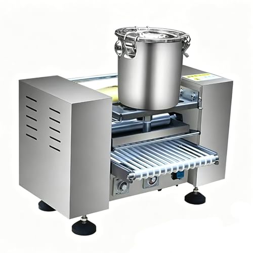 Máquina automática para hacer crepes, motor de 2400 W, grosor ajustable de 0,4 a 1,2 mm, temperatura de 150 a 200 °C, produce 200-300 crepes uniformes por hora para panaderías y cafeterías