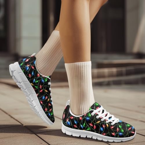 Jeiento American Flag Shoes Men's Fashion Sneaker Sports Running Shoes Causal Travel Walking Flat Shoe Breathable 6