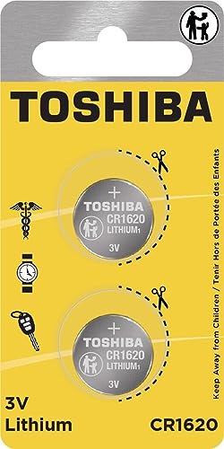 Toshiba CR1620 3V Lithium Coin Cell Child Resistant Blister Package (2 Batteries)