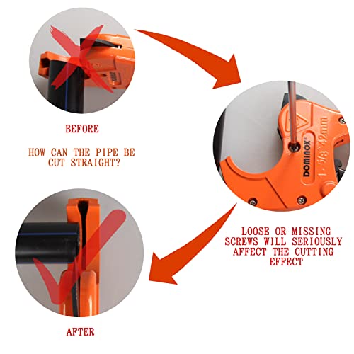 Dominox 1-5/8'' O.d. Dm-317-42 Pipe Cutter, Professional Cutting Pex, Pvc, And Ppr Pipe, Etc, Sk5 Blade And Aluminum Alloy Body, One-Hand Rapid Cutting Tool. #TOP7