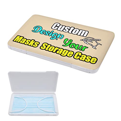 Customizable Mask Storage Box Organizer, Custom Made Portable Mask Case, Personalized Reusable Face Mask Holder Container Keeper with Your Design 4.3