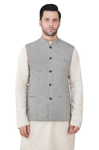 Image of Vastraa Fusion Men's Pure Wool Export-Quality Indian Traditional Nehru Jacket /Woolen Jacket For Men