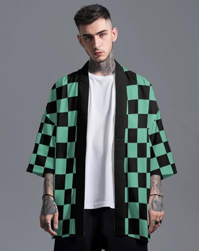 MFCT Japanese Streetwear Fashion Men's Lightweight Graphic Kimono2