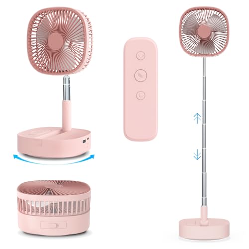 Magesh Portable Oscillating Pedestal Fan＆Remote, 120° Rotation, 3-In-1 Foldaway/Standing/Desk...