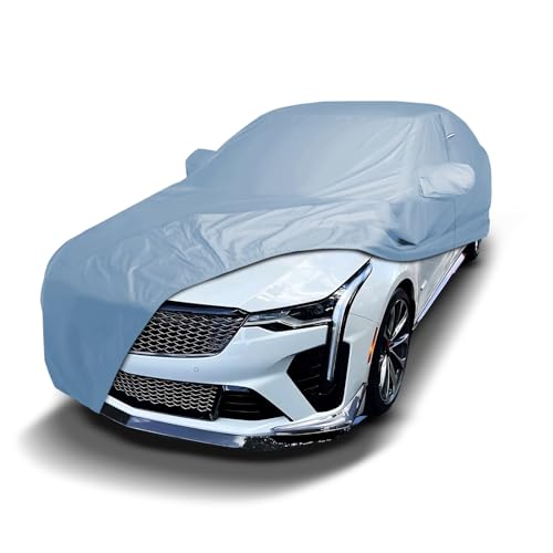 Image of iCarCover Premium Car Cover for 2020-2026 Cadillac CT4, CT4-V, CT4-V Blackwing Heavy Duty Waterproof All-Weather Automobiles Custom Fit Indoor Outdoor UV Snow Protection Covers with Straps and Bag