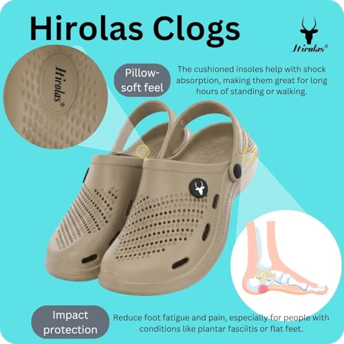 Image of Hirolas Men's Fluffy Black Eva Cushioned Strap Clogs