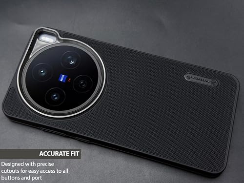 Image of NIUKIN Super Frosted Shield Pro Soft Back Case for Vivo X200T 5G | Camera Ring | Shockproof Scratchproof Cover | Black
