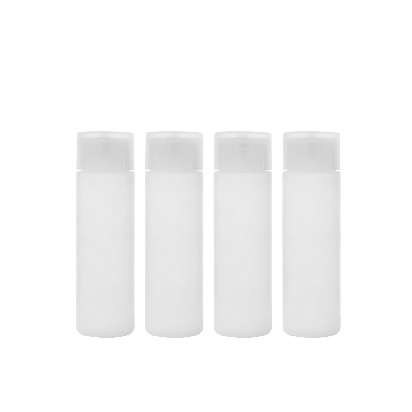 4 Pcs Travel Bottles for toiletries 50ml , Empty Refillable Squeeze Bottle with Flip Cap, Clear Plastic Makeup Cosmetic Toiletries Containers Bottles for Travel Shampoo Lotion Toiletries Bottles
