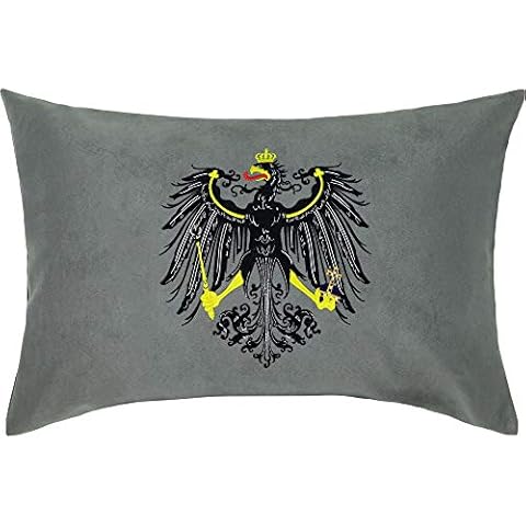 EXPRESS-STICKEREI Adlerwappen Preussen Kissen mit Bezug & Spruch Cover