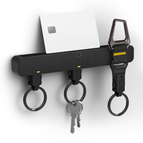 Spigen Life Magnetic Keychain Key Holder with HUB Compatible with MagSafe Accessories, Quick Release and Secure Lock System, Detachable Ring Clip, Car Keys