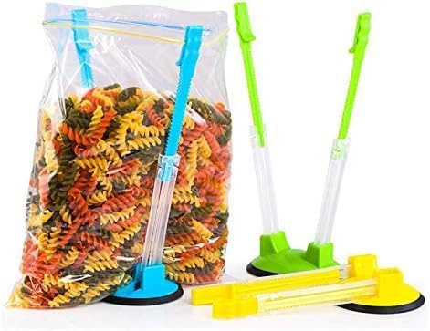 Miniatura 7 de Soporte para bolsas Ziplock, clip de soporte holgado para manos adaptativas, antideslizante, práctico, duradero, para almacenamiento de alimentos,