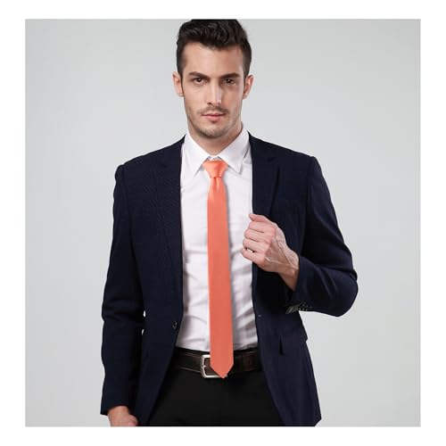 Image of Landisun Black Tie Men Women Solid Skinny Ties Slim Ties Satin Tie
