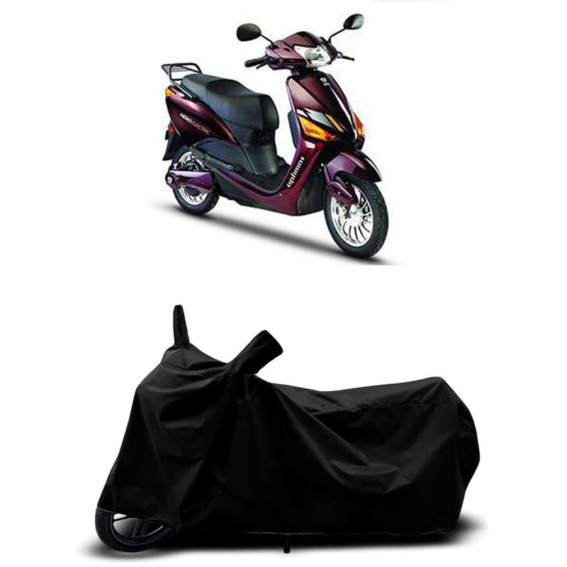Image of DUFFEL-All Two Wheeler Bike /Scooty Body Cover Used for Hero Electric Optima Plus Heat Protectio /Water Resistance /UV-Rays /Birds Dropping /Scratchproof /Dust Proof /Waterproof All Variants [Black]