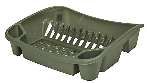 Whitefurze Dish Drainer, Plastic, Silver, Small