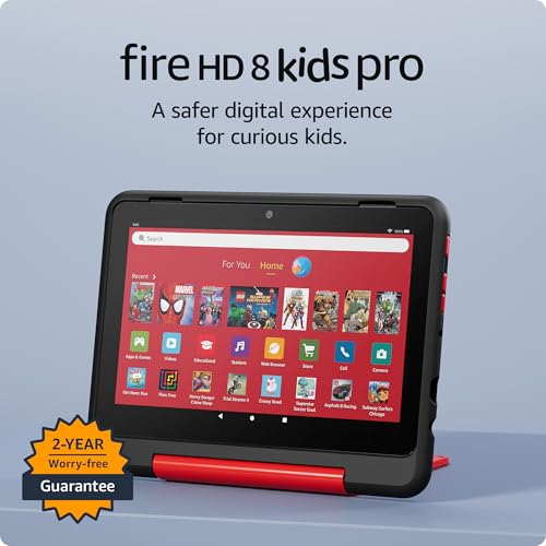 Amazon Fire HD 8 Kids Pro tablet (newest model), ages 6-12. Brigh...