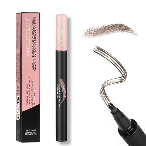 xolear Lápiz de Cejas con Múltiples Horquillas, Lápiz de Cejas Microblading Waterproof, Larga Duración a Prueba de Manchas Eyebrow Pencil, Crea Fácilmente un Look Natural(Gris Pardo)