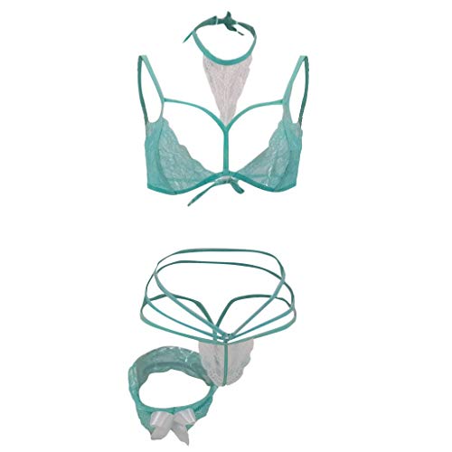 Lenceria Erotica de Mujer Conjuntos Encaje Lace Camisón Perspectiva tentación Flores de Encaje Malla Sexy de Encaje Calado Lencería de Mujer Ropa Interior MMUJERY