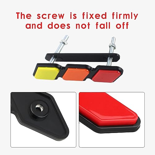 Image of ZKFAR 1 PC Tri-Color Grille Badge Emblem Decoration, Insert Car Truck Label Accessories, Emblem Decoration Compatible with Tacoma 4Runner Tundra (Yellow & Orange & Red)