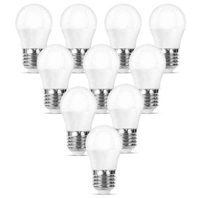 V-TAC E27 Screw Bulbs | E27 Golf Ball Bulb | Edison Light Bulb | E27 LED Bulb | 5.5W Equivalent to 40W Screw Bulbs | 3000K Warm White Non Dimmable | Pack of 10