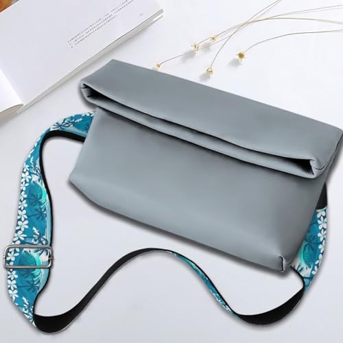 Image of GLENLCWE Hawalii Wide Shoulder Strap Adjustable, Coconut Tree Print Replacement Belt Crossbody Canvas Bag Handbag Straps