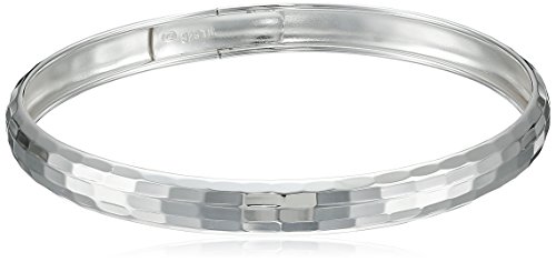 Amazon Collection Sterling Silver Hammered Bangle Bracelet