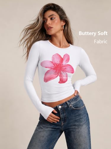 Image of Trendy Queen Womens Long Sleeve T Shirts Fall Fashion Basic Y2K Tops 2026