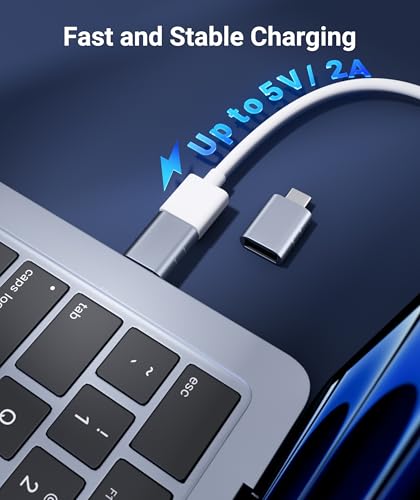 Image of Syntech USB C Male to USB3 Female Adapter Compatible with iPhone 17 Pro Max iMac 2021, iPad Pro 2021, MacBook Pro 2020 / Air 2020 and Other Type C or Thunderbolt 5 /4 Devices Blue, Pack of 2