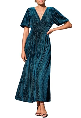 Image of Maxigerui Women's Velvet Maxi Dress Formal Dresses for Wedding Guest Dress